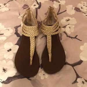 Gold Gladiator Sandals size 7.5